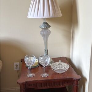 Elegant Glassware Set with Floral Design